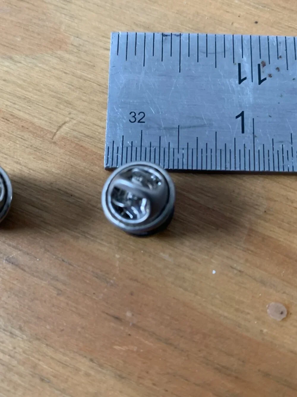 Pair Black Metallic Dome Shirt Studs Button Covers Tuxedo Silver Backs or tie